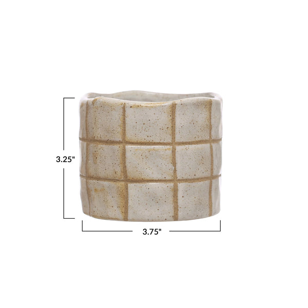 Grey Grid Planter