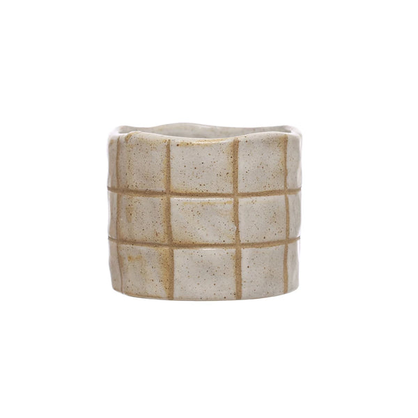 Grey Grid Planter