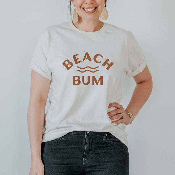 Beach Bum Cream Organic Adult Tee
• Camel Ink