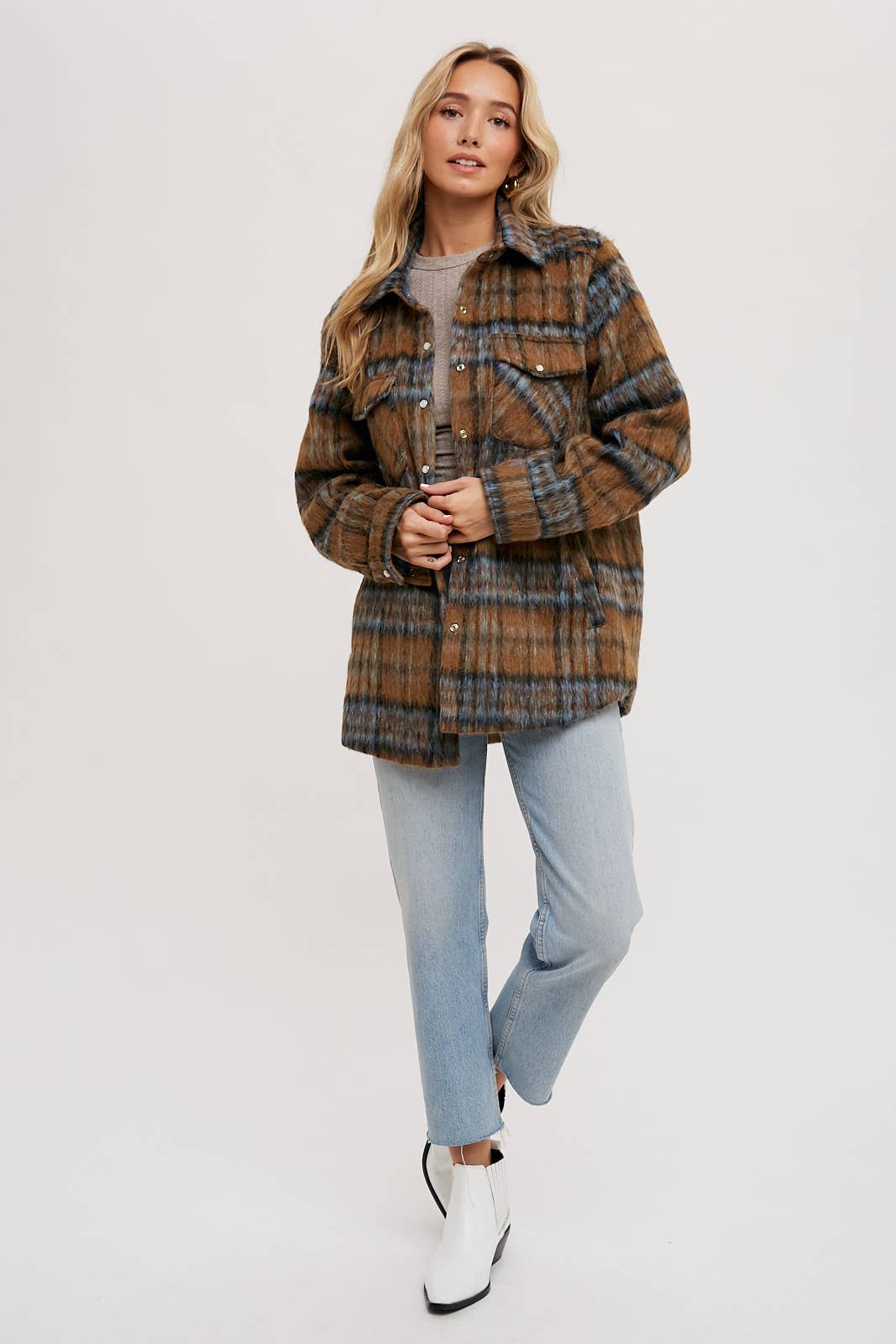 Lydia Brushed Flannel Shacket