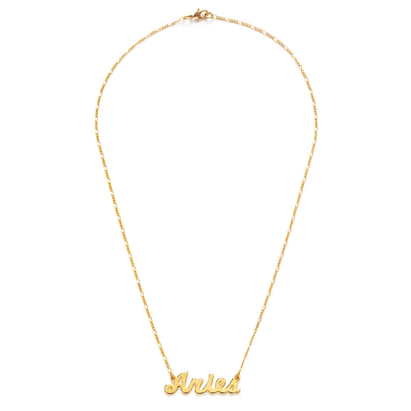 Zodiac Script Necklace