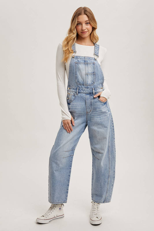 Sloan Denim Barrel Overalls