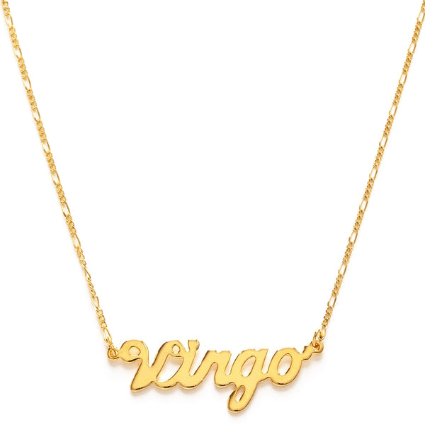 Zodiac Script Necklace