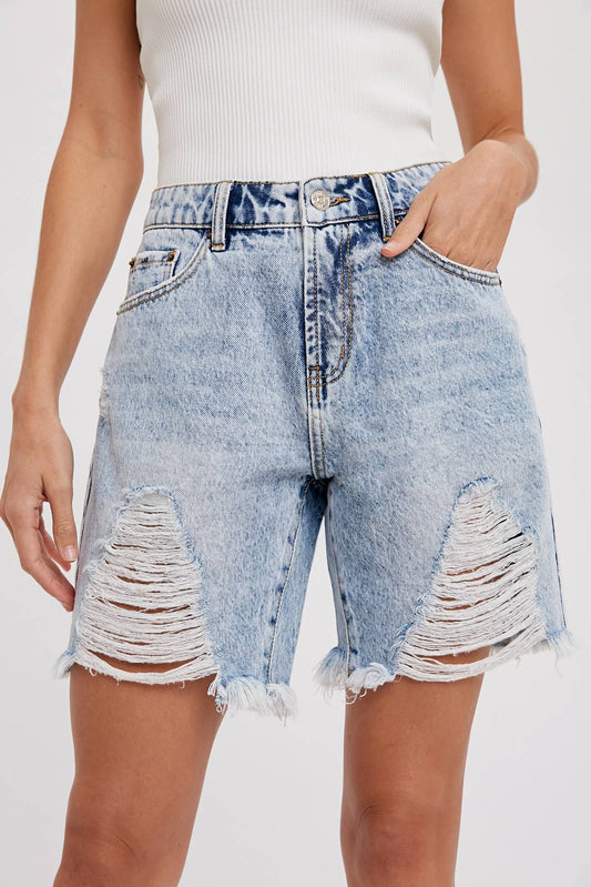Ash Ripped Boyfriend Shorts