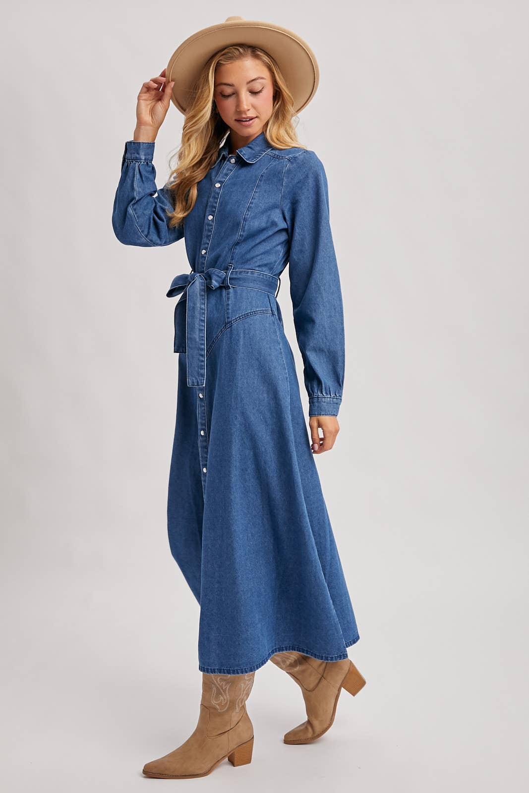 Ginny Denim Maxi Dress