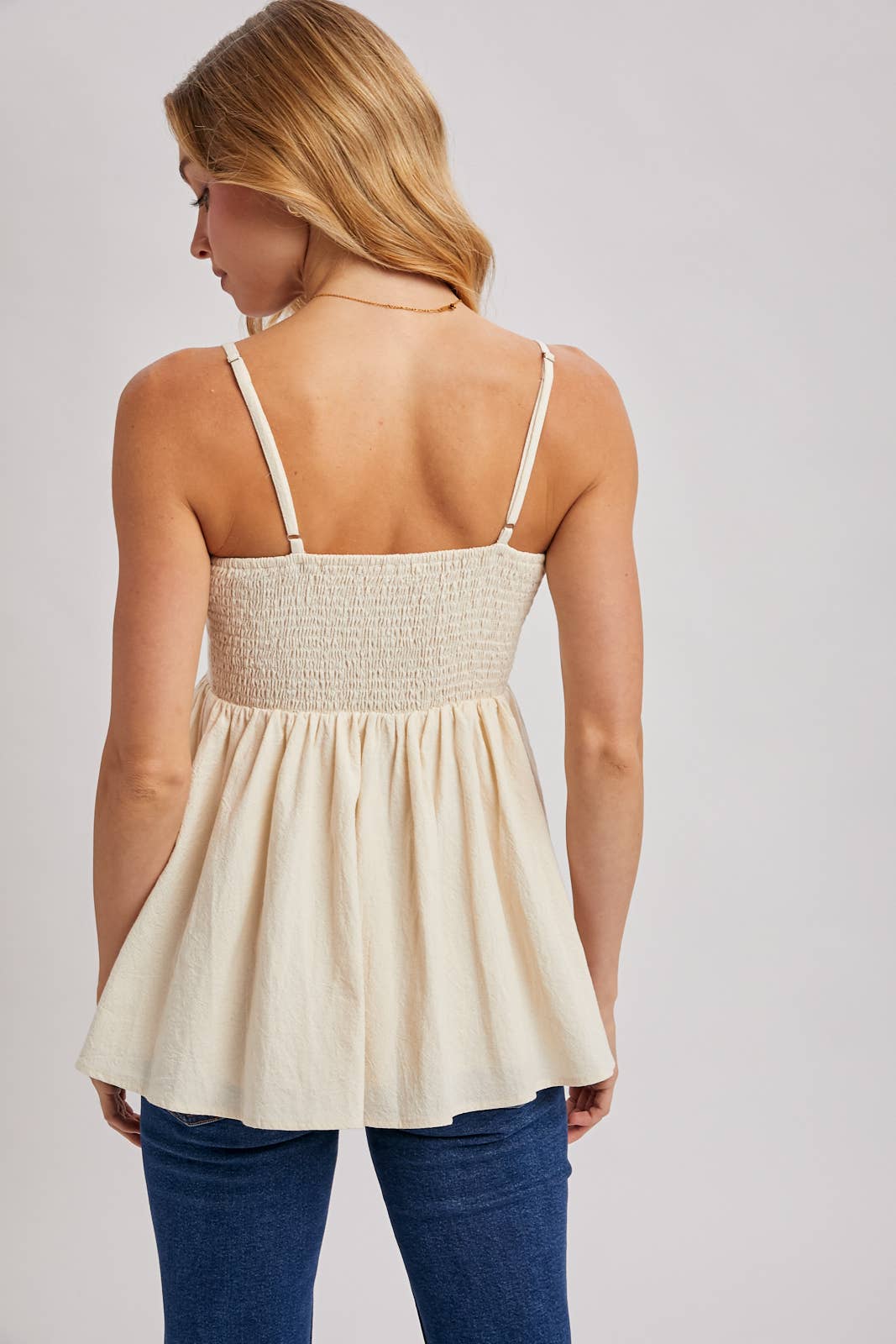 Marie Embroidered Peplum Top