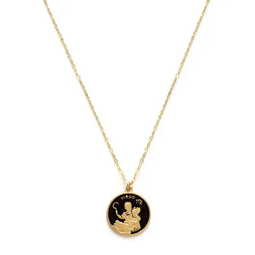Black Enamel Zodiac Necklaces