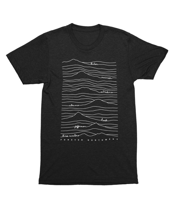 Cascade Mountain Range T-shirt - Charcoal